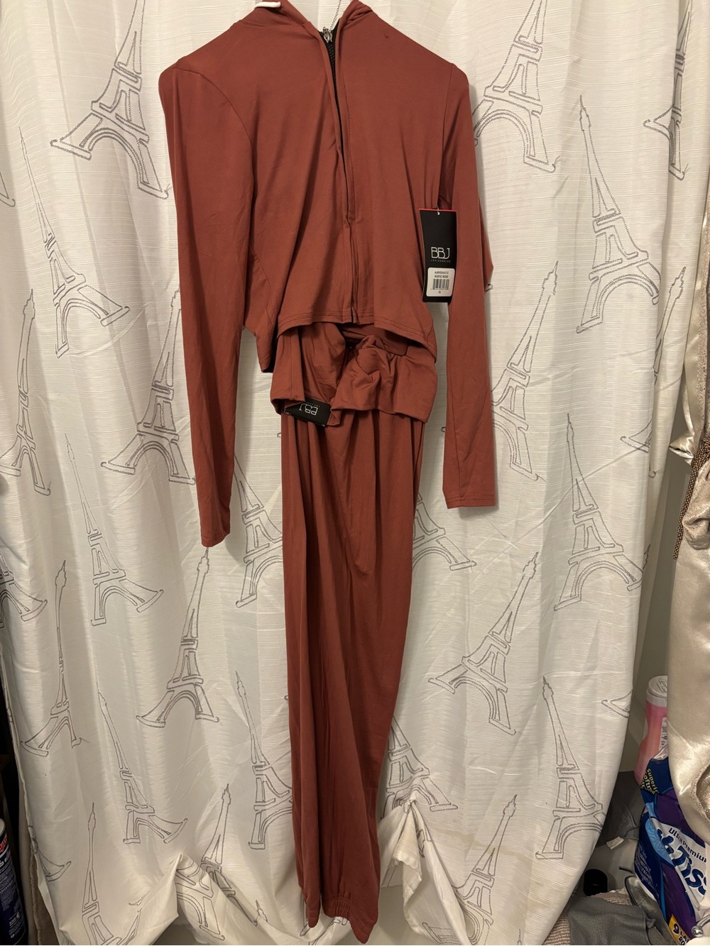 Women's Zip-Front 2 pc suit in Rust